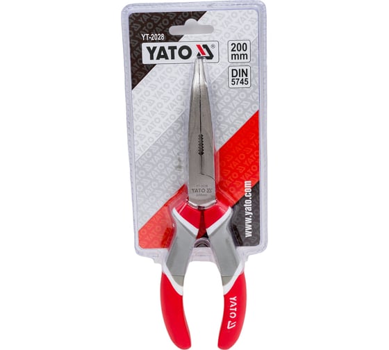 Тонкогубцы изогнутые YATO 200мм CRV YT-2028 37142028 092 1