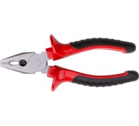 Пассатижи КУРС полированная инструментальная сталь, двухкомпонентные красно-черные ручки, 180 мм 47554