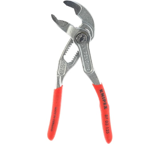 Переставные клещи с фиксатором KNIPEX COBRA 25 мм (1"), L-125 мм, хром, 1-к ручки KN-8703125