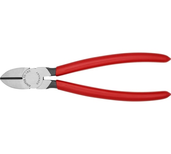 Бокорезы Knipex 180 мм, фосфатированные, обливные ручки, штрихкод на ручках KN-7001180EAN