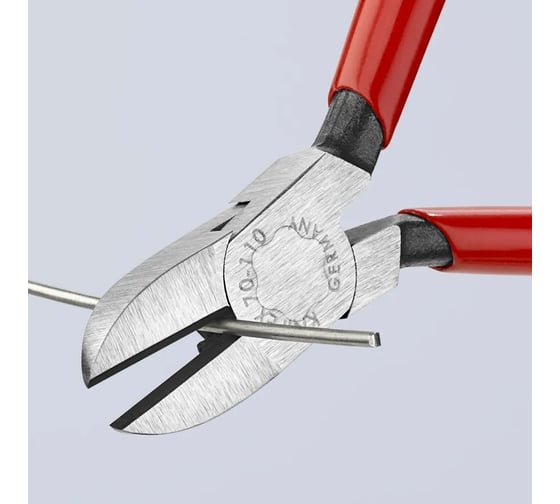 Бокорезы Knipex 110 мм, фосфатированные, обливные ручки, штрихкод на ручках KN-7001110EAN