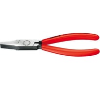Тупоносые плоскогубцы Knipex рифлённые губки 28 мм, длина 140 мм, обливные ручки KN-2001140