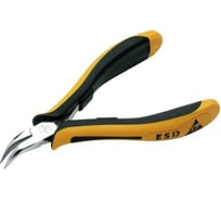 Длинногубцы NWS для электроники, загнутые на 45 градусов, двухкомпонентные, антистатические ручки, 120 мм 126G-79-ESD-120