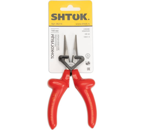 Тонкогубцы SHTOK 160 мм 08214