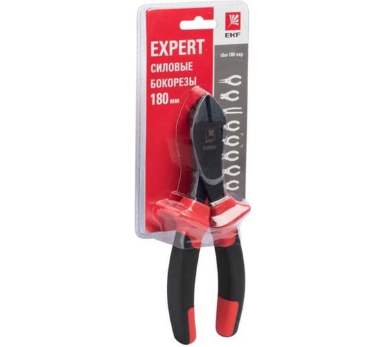 Силовые бокорезы EKF Expert 180 мм. sbo-180-exp