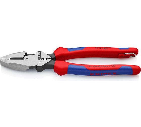 Электромонтажные плоскогубцы KNIPEX Lineman's Pliers протяжка и обжим, L-240 мм KN-0912240T