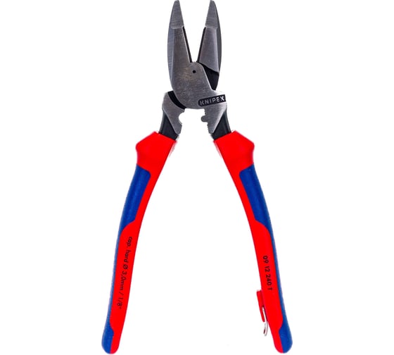 Электромонтажные плоскогубцы KNIPEX Lineman's Pliers протяжка и обжим, L-240 мм KN-0912240T