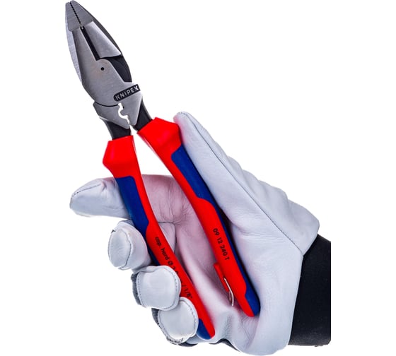 Электромонтажные плоскогубцы KNIPEX Lineman's Pliers протяжка и обжим, L-240 мм KN-0912240T
