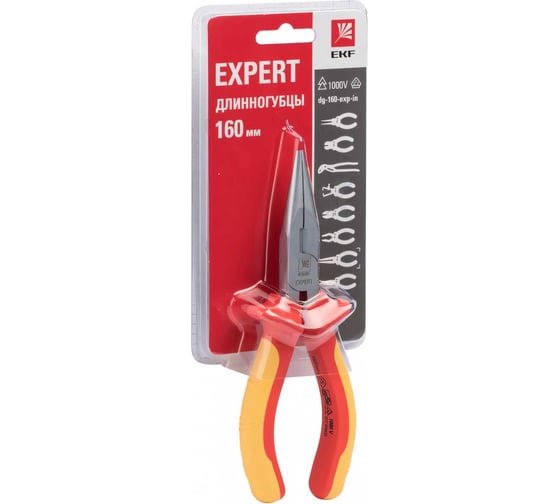 Длинногубцы EKF Expert 160 мм 1000В PROxima 8838373