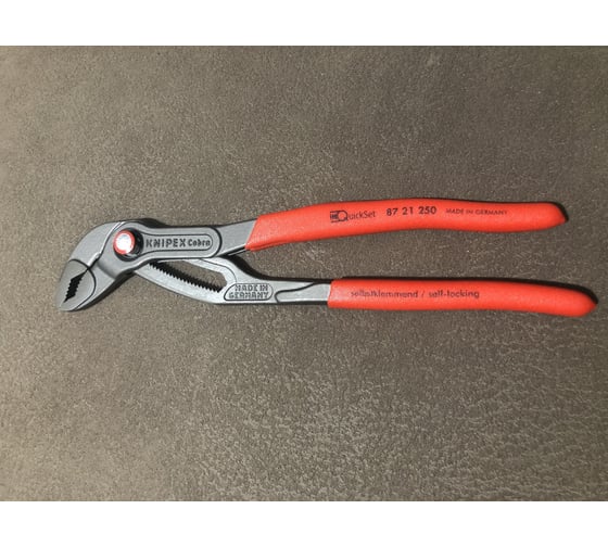 Переставные клещи KNIPEX COBRA QuickSet с фиксатором, быстрая установка