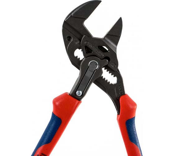 Переставные клещи - гаечный ключ KNIPEX 40 мм, 1 1/2, L-180 мм, серые, 2-к ручки KN-8602180