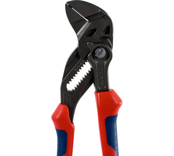 Переставные клещи - гаечный ключ KNIPEX 40 мм, 1 1/2, L-180 мм, серые, 2-к ручки KN-8602180