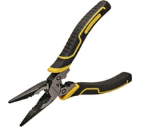 Длинногубцы Hanskonner 160 мм, эксцентриковый шарнир, +30% к силе реза, СrV, TPR рукоятка HK1020-02-3-160