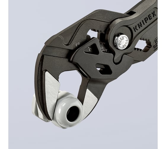 Переставные клещи KNIPEX 52 мм 2, L-250 мм, серые, 1-к ручки, подвес KN-8601250SB