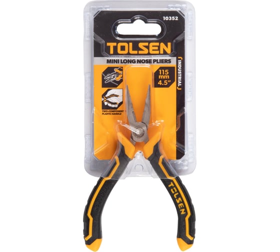 Пассатижи тонконосые мини TOLSEN GRIPro 115 мм 10352