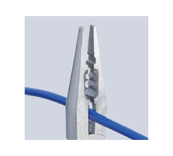 Плоскогубцы электрика для монтажа проводов Knipex L-160 мм, хром, страховочное крепление, блистер KN-1305160TBK