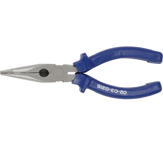 Длинногубцы изогнутые Kubis Standard 160 мм, C45, HRC 44-48 02-03-0316