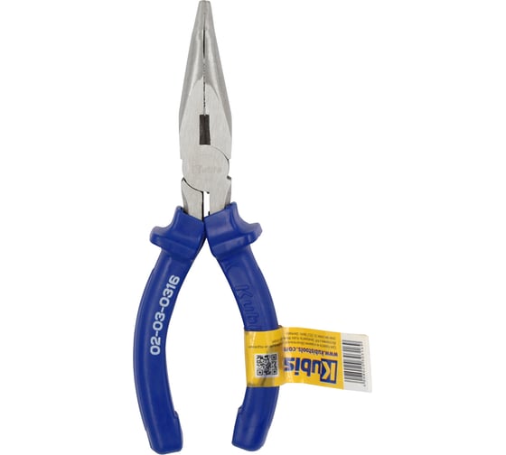 Длинногубцы изогнутые Kubis Standard 160 мм, C45, HRC 44-48 02-03-0316
