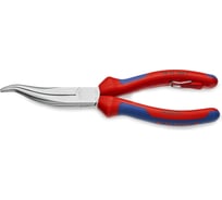 Плоскогубцы механика KNIPEX изогнутые губки, L-200 мм, хром, с креплением для страховки KN-3835200T