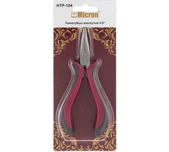 Тонкогубцы изогнутые Micron 4.5" HTP-104 655063