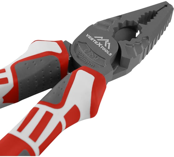 Пассатижи vertextools TEFLON PRO трехкомпонентная рукоятка, 200 мм 4100-200