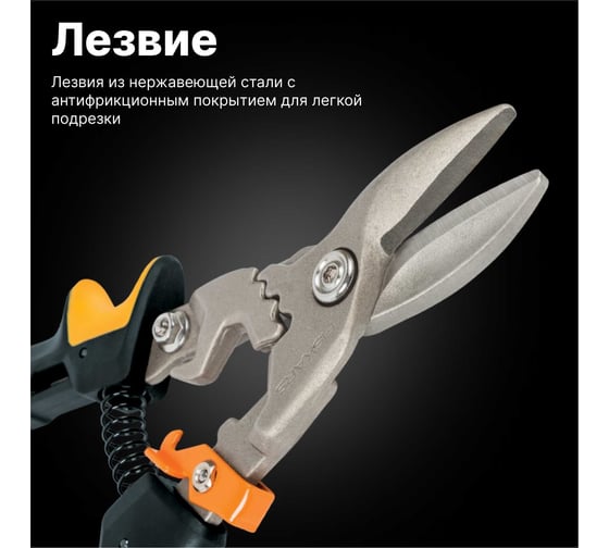 Ножницы для металла Fiskars прямые PowerGear 1027207