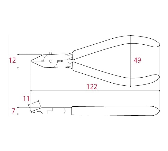 Кусачки для пластика без фаски TSUNODA 120мм TN-120
