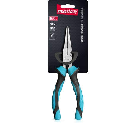 Длинногубцы Smartbuy 160мм, 2х-компонентная рукоятка, СR-V сталь SBT-PLL-160P1