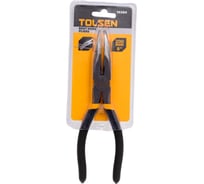 Длинногубцы TOLSEN изогнутые 200 мм, инд. закалка, облив. рукоятки 10284