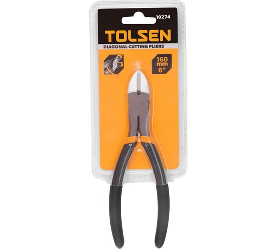 Бокорезы TOLSEN 190 мм, инд. закалка, облив. рукоятки 10276