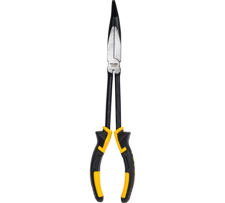Длинногубцы TOLSEN изогнутые 45 280 мм, удлиненные двухкомп. рукоятки 10291