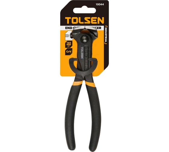 Клещи торцевые TOLSEN Industrial 200 мм, облив. рукоятки 10345