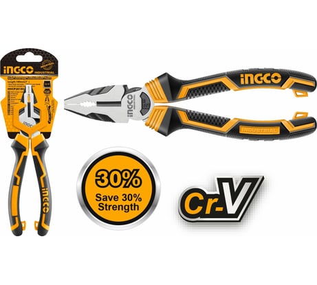 Комбинированные плоскогубцы INGCO 200мм INDUSTRIAL HHCP28200