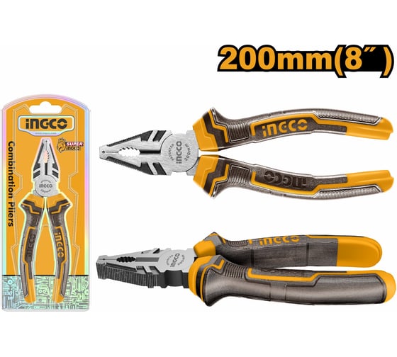 Комбинированные плоскогубцы INGCO 200мм HCP08208