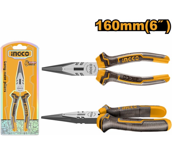 Тонкогубцы INGCO 160мм HLNP08168