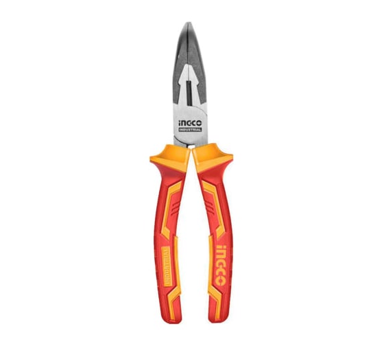 Диэлектрические изогнутые длинногубцы INGCO 200 мм INDUSTRIAL HIBNP28208