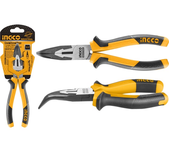 Изогнутые тонкогубцы INGCO 160мм INDUSTRIAL HBNP28168