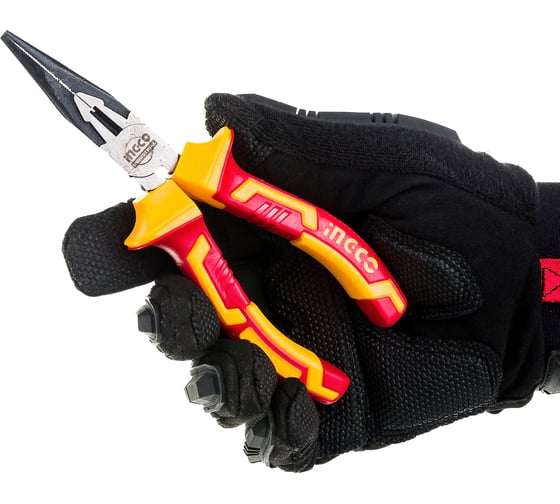 Диэлектрические длинногубцы INGCO 160 мм INDUSTRIAL HILNP28168