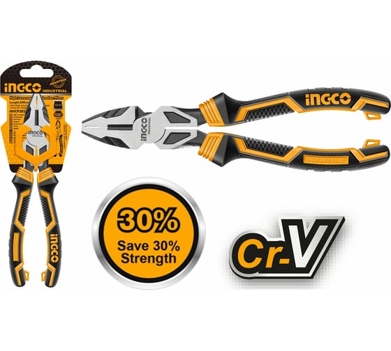 Комбинированные плоскогубцы INGCO 240мм INDUSTRIAL HHCP28240