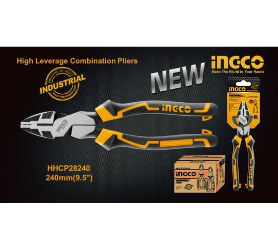 Комбинированные плоскогубцы INGCO 240мм INDUSTRIAL HHCP28240