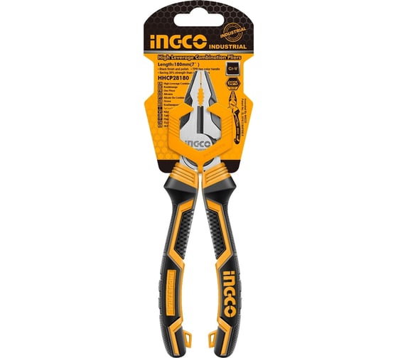 Комбинированные плоскогубцы INGCO 180мм INDUSTRIAL HHCP28180