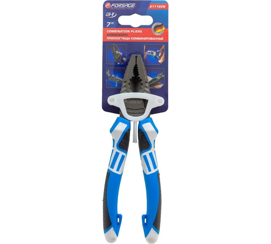 Плоскогубцы комбинированные Forsage 7" F-611180N(60526)