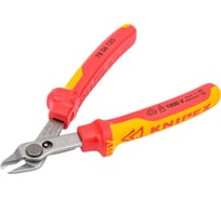 Прецизионные бокорезы KNIPEX Electronic Super Knips VDE, без фаски, L-125 мм, INOX KN-7806125