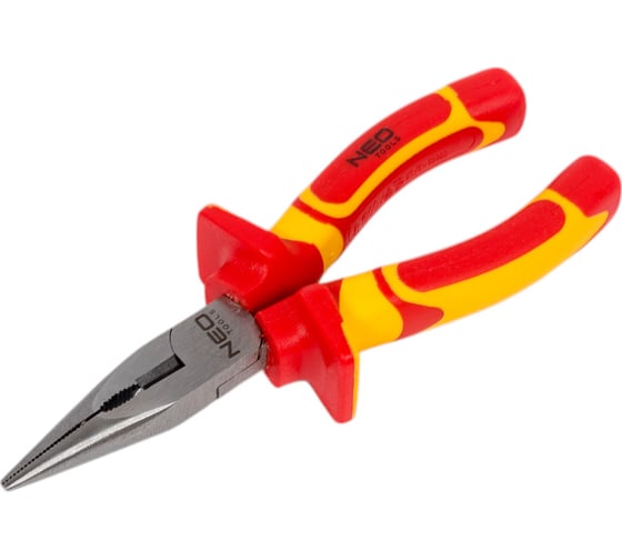 Плоскогубцы NEO Tools удлиненные прямые, 160 мм, 1000 В, CrV, полированные 01-223