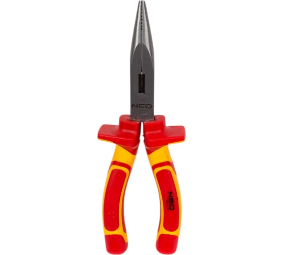 Плоскогубцы NEO Tools удлиненные прямые, 180 мм, 1000 В, CrV, полированные 01-224