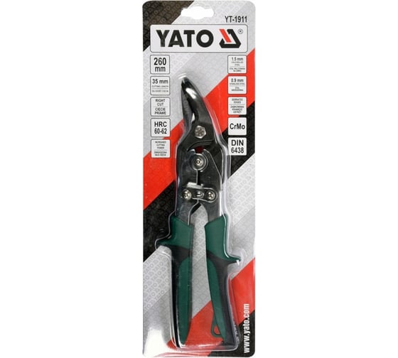 Ножницы YATO по металлу правые 260мм CrMо YT-1911 37131911 092 1