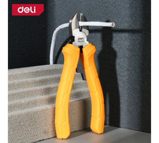 Диагональные бокорезы DELI DL2206C 160 мм, пластиковая ручка 168687