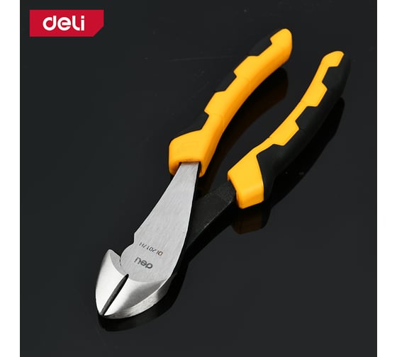 Диагональные бокорезы усиленные DELI DL2017H 180 мм, сталь 55С, двухкомпонентная ручка 168270