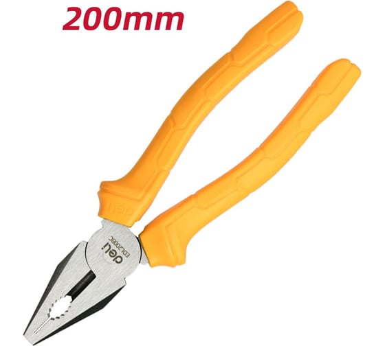 Комбинированные плоскогубцы DELI DL2008C 200 мм, пластиковая рукоять 168684