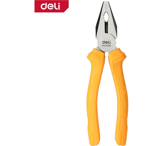 Комбинированные плоскогубцы DELI DL2008C 200 мм, пластиковая рукоять 168684 1